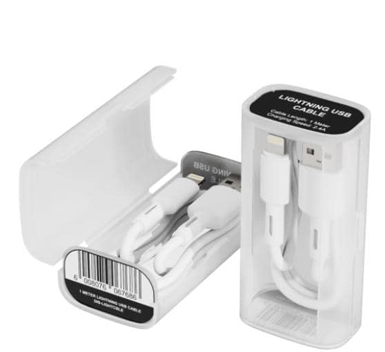 CABLE IPHONE 2.4A 1METRO BLANCO